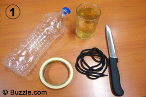 step 1 - materials needed for making a wasp trap