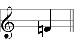 Natural music symbol