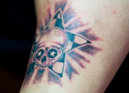 Nautical Star Skull Tattoo